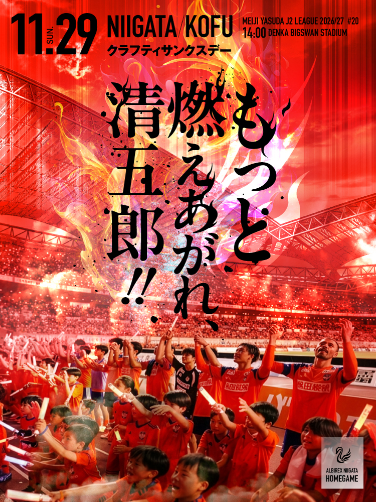 11月29日(日)   ヴァンフォーレ甲府 試合