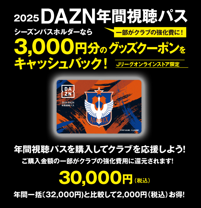 DAZN年間視聴パス割引画像