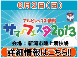 6月2日（日）サマーフェスタ2013イベント内容のご案内