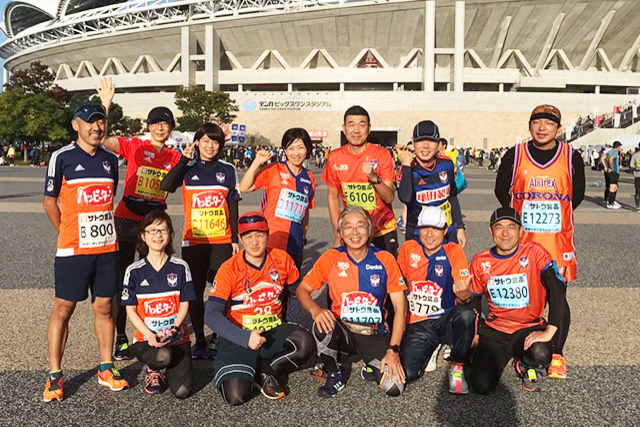 RUN WITH ALBプロジェクト～新潟シティマラソン2019スタート前の集合写真撮影