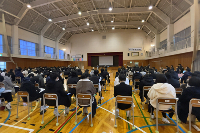 【フォト日記】早川史哉選手が新潟市立白新中学校で講演