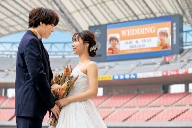 9月25日（日）大宮戦　アークベル×アルビレックス新潟「ビッグスワン ウェディング」新郎新婦のご紹介
