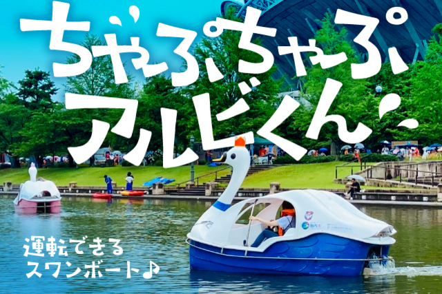 11月11日（土）FC東京戦　スワンパークにスワンボート「ちゃぷちゃぷアルビくん」登場！※スタンプラリー対象ゲーム