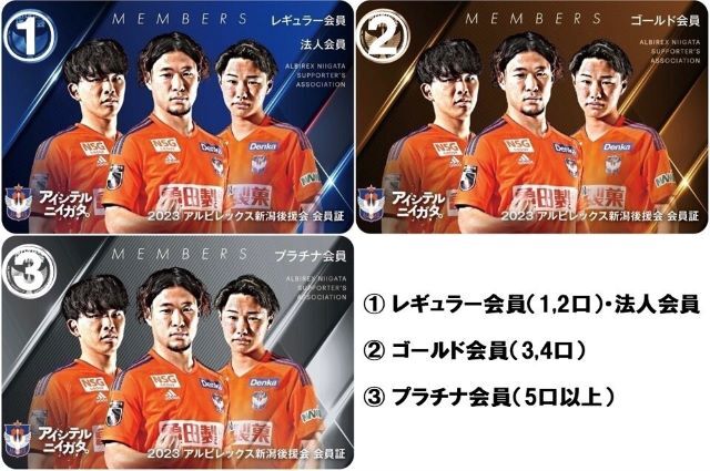 2023年度会員特典発送に関するお知らせ【アルビレックス新潟後援会 
